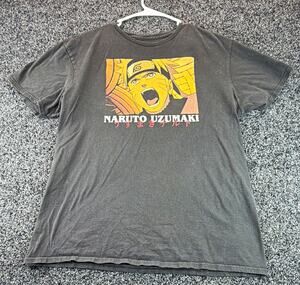 Naruto Shippuden Collection Naruto Uzumaki Black Cotton T-Shirt XL (46/48)